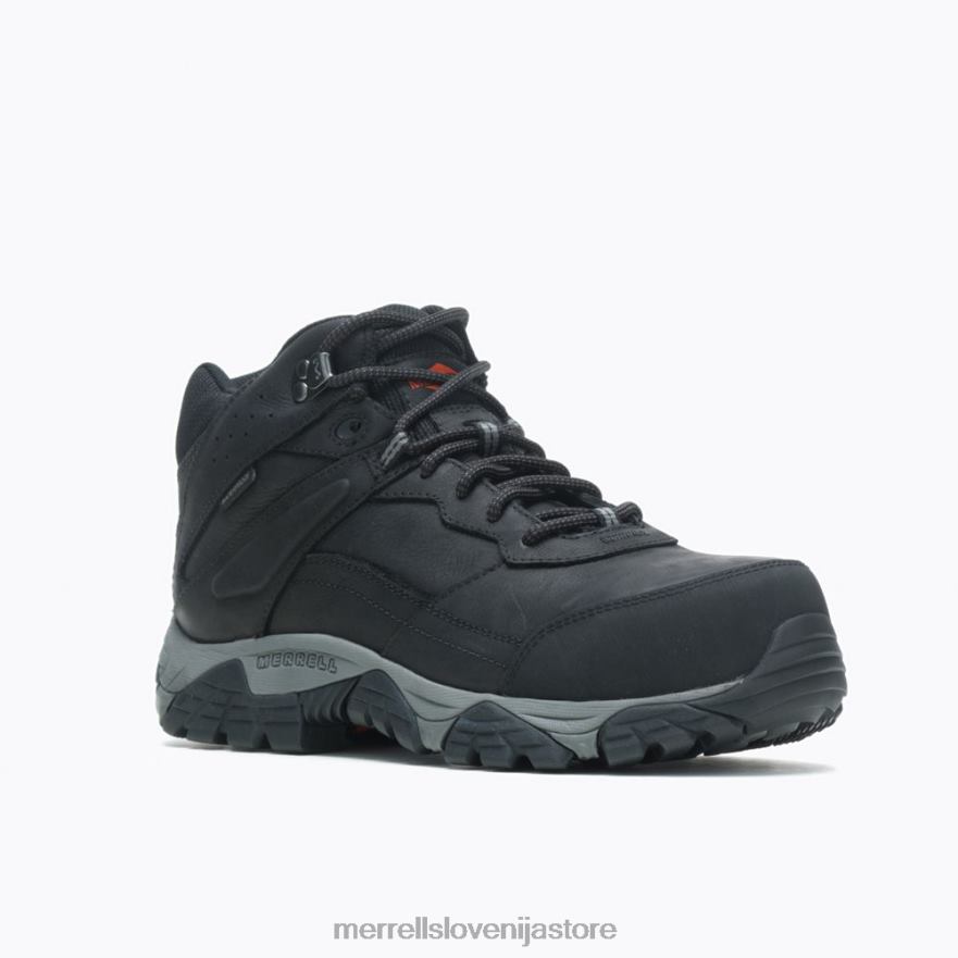 moški čevlje Črna T600D495 Merrell moab adventure mid waterproof fiber wide width (j004631w)