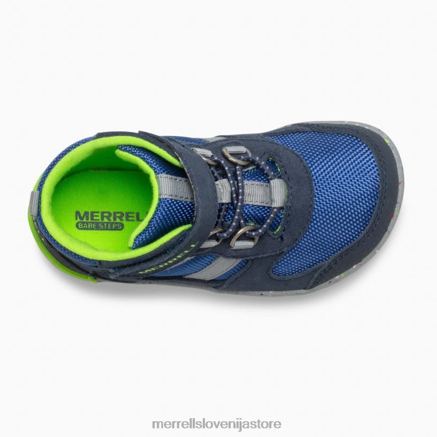 otroci čevlje mornarsko/zelena T600D1459 Merrell bare steps ridge jr hiker (ml262608)