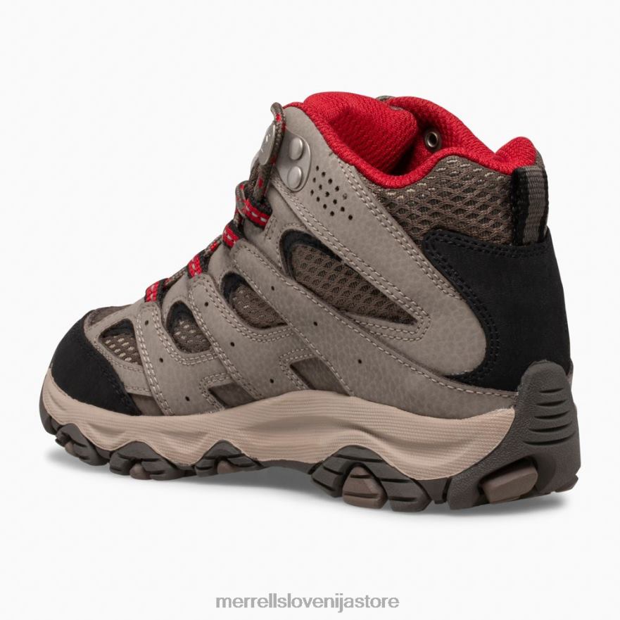 otroci čevlje balvan/rdeča T600D1430 Merrell vodoodporen škorenj moab 3 mid (mk265701)
