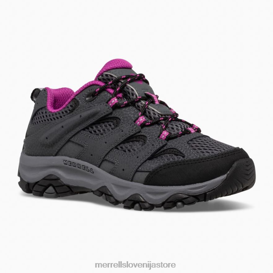 otroci čevlje granit/berry T600D1429 Merrell nizek čevelj s čipko moab 3 (mk165708)