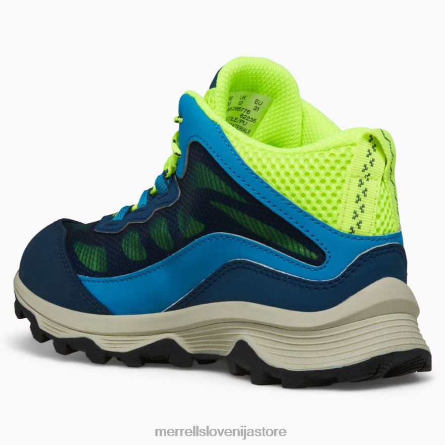 otroci čevlje mornarica/hi viz T600D1380 Merrell moab speed mid waterproof (mk266776)