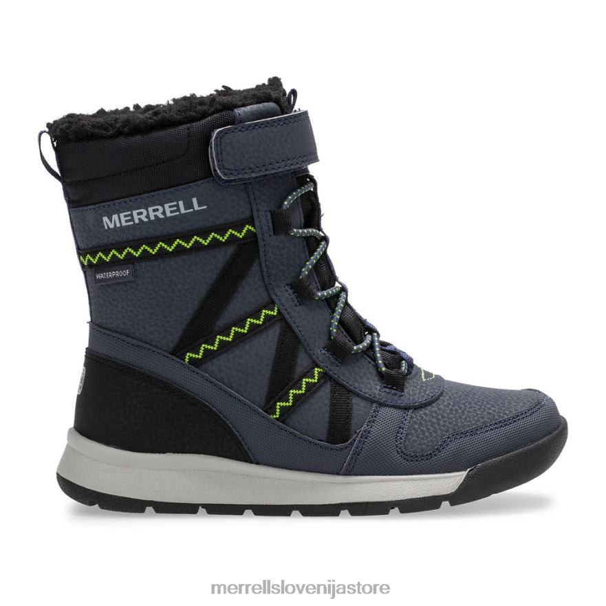 otroci čevlje mornarica/limeta T600D1508 Merrell vodoodporen škorenj snow crush 2.0 (mk263127k)