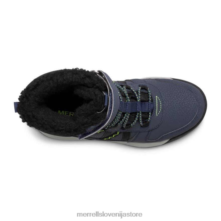 otroci čevlje mornarica/limeta T600D1508 Merrell vodoodporen škorenj snow crush 2.0 (mk263127k)