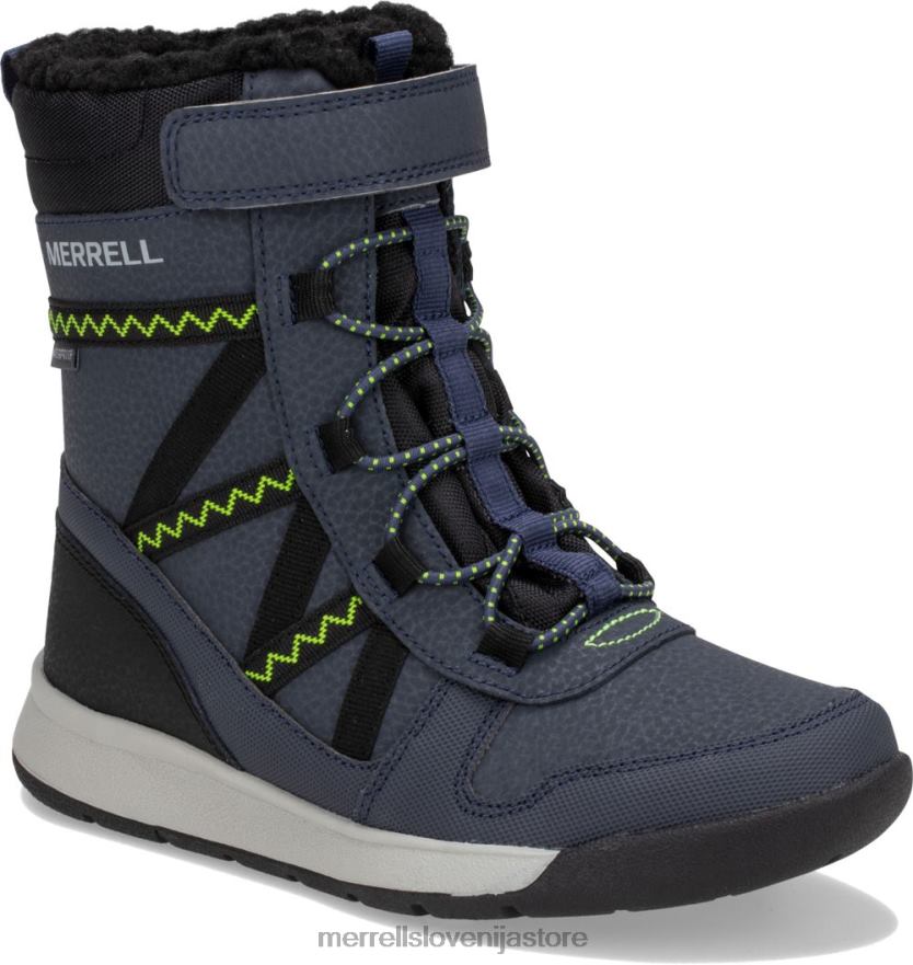 otroci čevlje mornarica/limeta T600D1508 Merrell vodoodporen škorenj snow crush 2.0 (mk263127k)