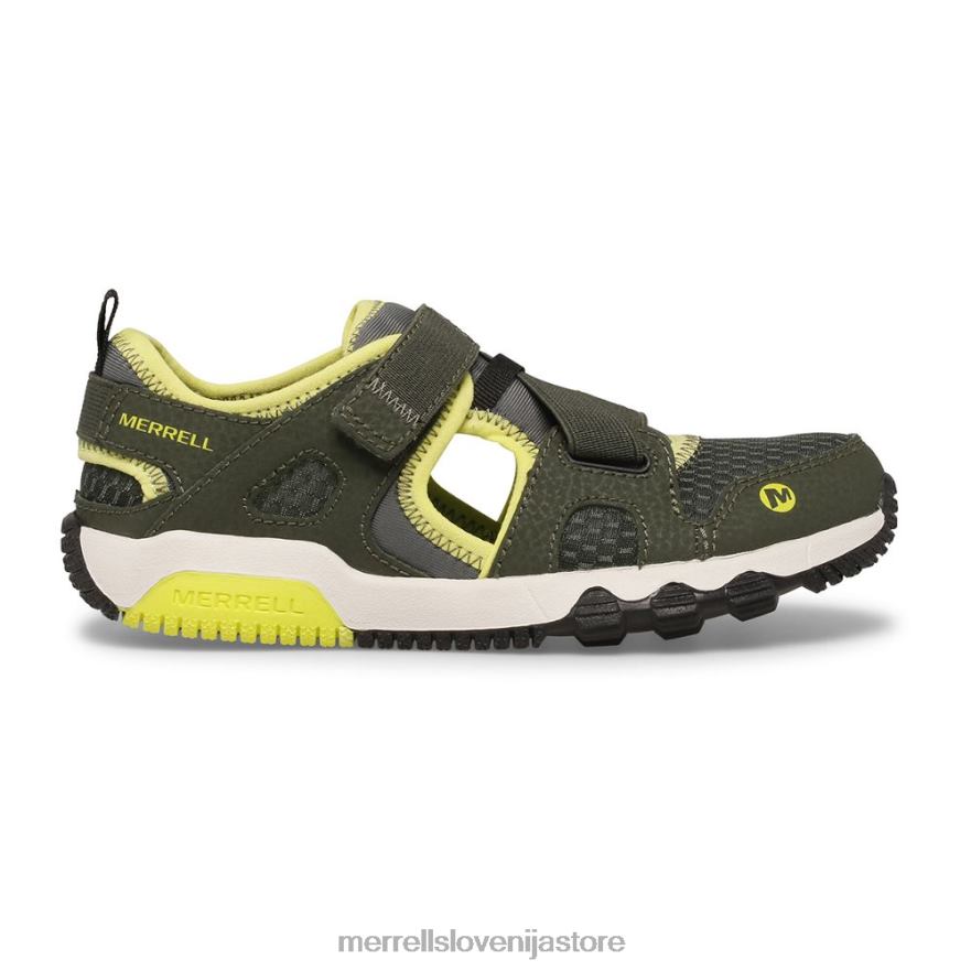 otroci čevlje olivno/limetino T600D1501 Merrell sandal monarch hydro free roam (mk265670k)