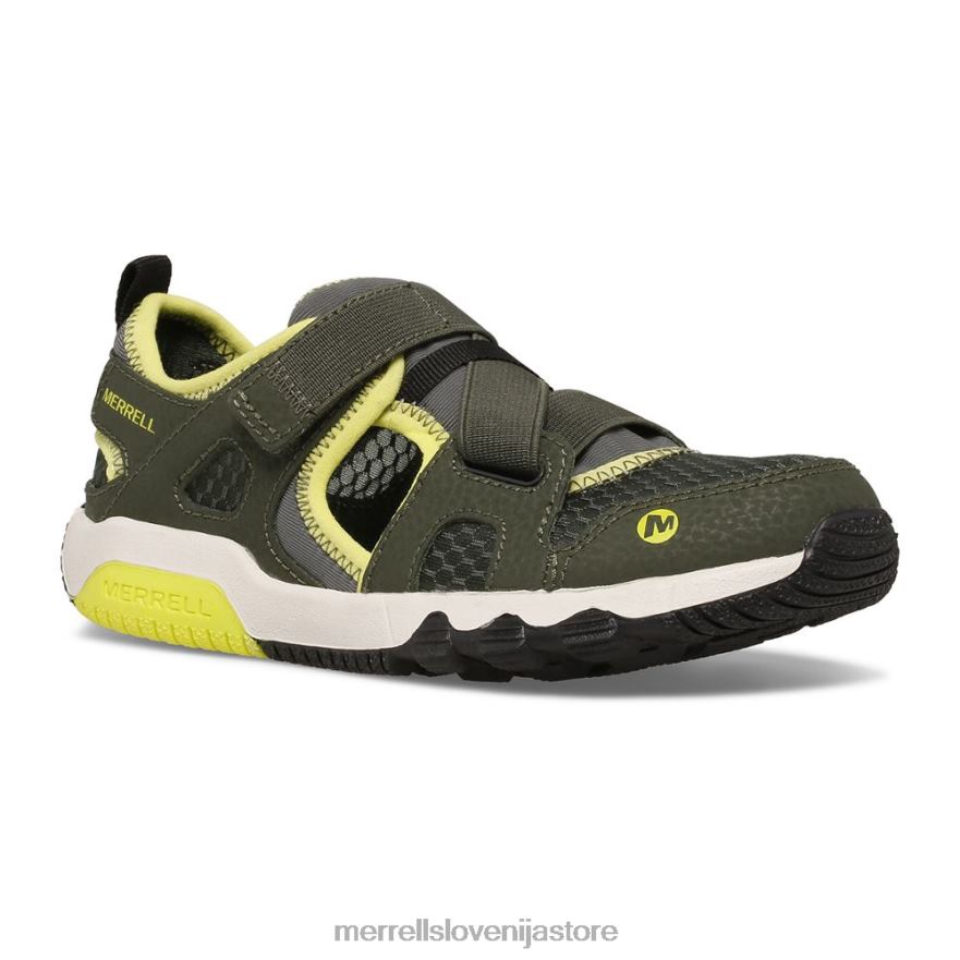otroci čevlje olivno/limetino T600D1501 Merrell sandal monarch hydro free roam (mk265670k)