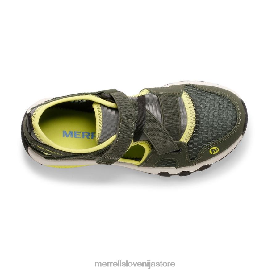 otroci čevlje olivno/limetino T600D1501 Merrell sandal monarch hydro free roam (mk265670k)