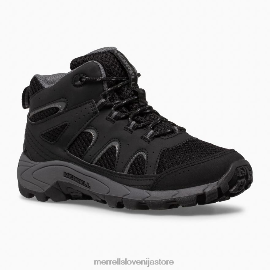 otroci čevlje črna/siva T600D1445 Merrell vodoodporen škorenj oakcreek mid lace (mk265426)