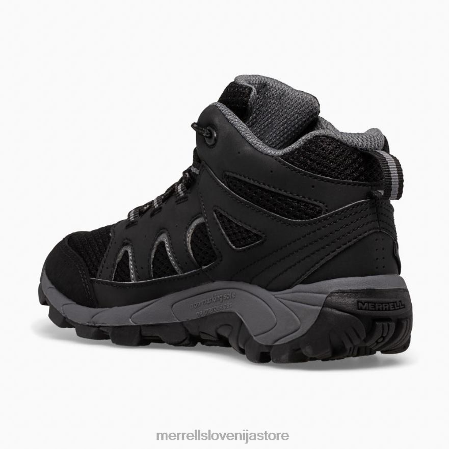 otroci čevlje črna/siva T600D1445 Merrell vodoodporen škorenj oakcreek mid lace (mk265426)