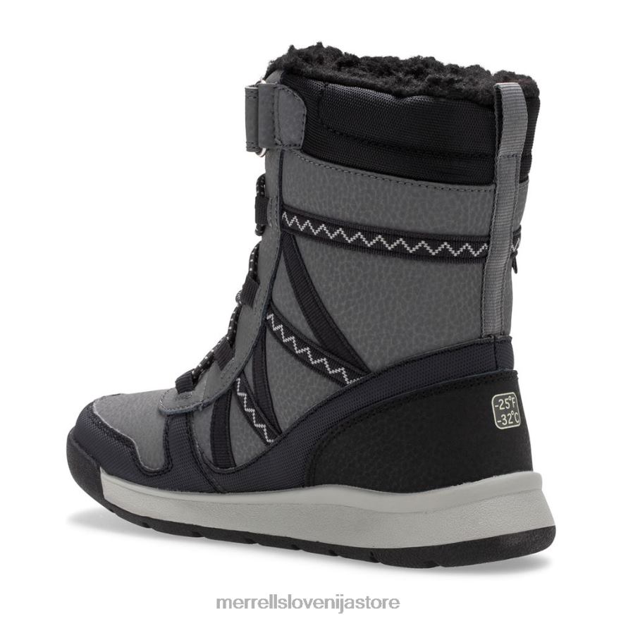 otroci čevlje črna/siva T600D1507 Merrell vodoodporen škorenj snow crush 2.0 (mk263125k)