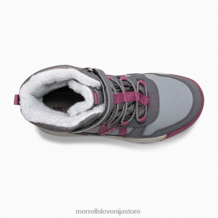 otroci čevlje siva/jagodičasta T600D1506 Merrell vodoodporen škorenj snow crush 2.0 (mk163129k)